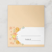 Placement Carte de table à l'aquarelle Orange Citrouille Arc (Extérieur déplié)
