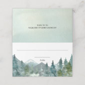 Placement Carte de table à personnaliser aquarelle de forêt  (Extérieur déplié)