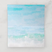Placement Carte de table aquarelle de plage (Intérieur déplié)