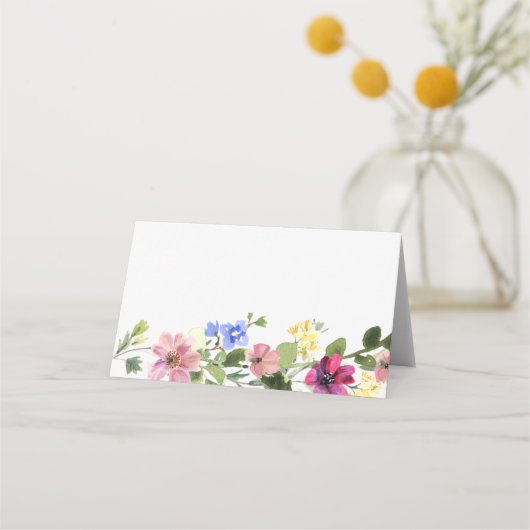 Placement Carte de table Bohème Fleur Sauvage (Devant)