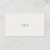 Placement Carte de table botanique minimale | Moderne blanc (Dos)