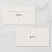 Placement Carte de table botanique minimale | Moderne blanc (Devant / Derrière)