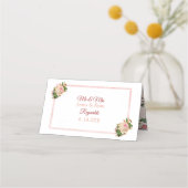 Placement Carte de table Bouquet Rose Corail (Dos)