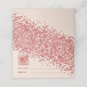 Placement Carte de table Burgundy pailletée Ruby Red pour 20 (Extérieur déplié)