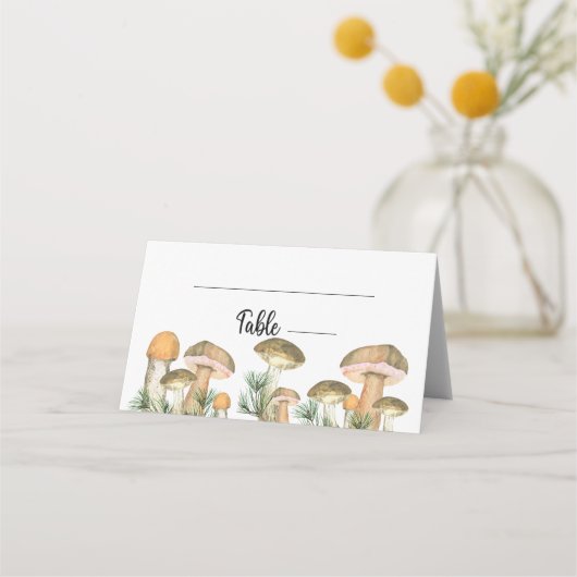 Placement Carte de table champignons de forêt (Devant)