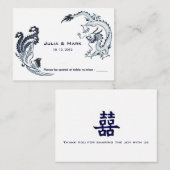 Placement Carte de table chinoise Dragon-Phoenix moderne Mar (Devant / Derrière)