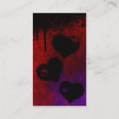 Placement Carte de table de coeur gothique (Dos)