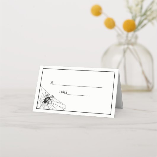 Placement Carte de Table de Compagnon Toile d'Araignée (Dos)