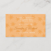 Placement carte de table de dîner de réception de mariage po (Dos)