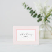Placement Carte de table de fête de bébé à l'écriture rose m (Debout devant)
