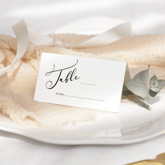 Placement Carte de table de mariage à écriture simple modern