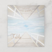 Placement Carte de table de mariage à l'aquarelle sur la pla (Extérieur déplié)