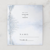 Placement Carte de Table de Mariage Arbre de bouleau gelé (Extérieur déplié)