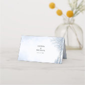 Placement Carte de Table de Mariage Arbre de bouleau gelé (Dos)