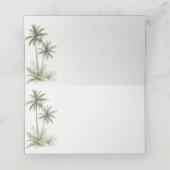 Placement Carte de table de mariage au palmier à l'aquarelle (Intérieur déplié)