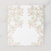 Placement Carte de table de mariage aux roses roses blush (Extérieur déplié)