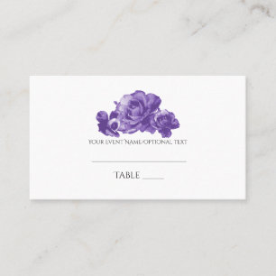 Placement Carte de table de mariage aux roses vintage aquare