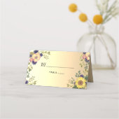 Placement Carte de table de mariage aux tournesols (Devant)