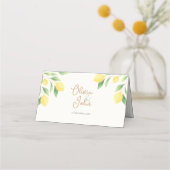 Placement Carte de table de mariage avec citron et verdure a (Dos)