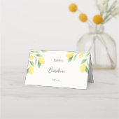 Placement Carte de table de mariage avec citron et verdure a (Devant)