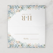 Placement Carte de table de mariage avec jardin de fleurs sa (Extérieur déplié)