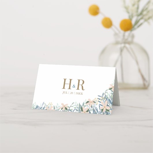 Placement Carte de table de mariage avec jardin de fleurs sa (Dos)
