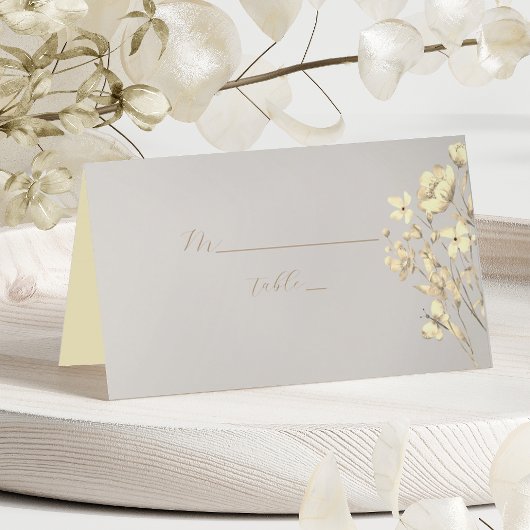 Placement Carte de table de mariage bohème automnal à fleurs