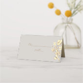 Placement Carte de table de mariage bohème automnal à fleurs (Devant)