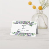 Placement Carte de table de mariage botanique à la lavande e (Dos)