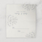 Placement Carte de table de mariage botanique vintage (Extérieur déplié)