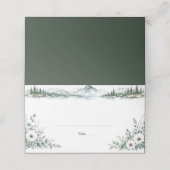 Placement Carte de Table de Mariage de Forêt de Lac de Monta (Extérieur déplié)