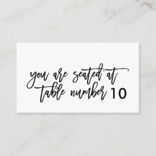 Placement Carte de Table de Mariage Élégante à la Main