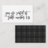 Placement Carte de Table de Mariage Élégante à la Main (Devant / Derrière)