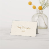Placement Carte de table de mariage élégante à l'écriture do (Devant)