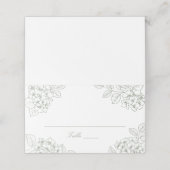 Placement Carte de table de mariage élégante aux hydrangeas (Extérieur déplié)