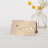 Placement Carte de table de mariage élégante avec monogramme (Devant)