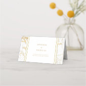 Placement Carte de table de mariage élégante en marbre blanc (Dos)
