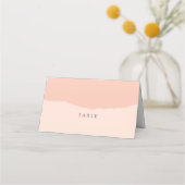 Placement Carte de table de mariage élégante et simple rose (Devant)