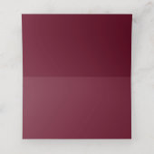 Placement Carte de table de mariage en Bourgogne dorée (Intérieur déplié)