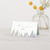 Placement Carte de Table de Mariage en Forêt de Pins (Devant)