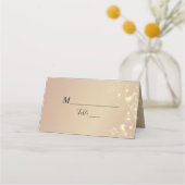Placement Carte de table de mariage en or noir (Devant)