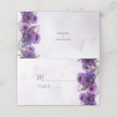 Placement Carte de Table de Mariage Fleur de Chrysanthème Aq (Extérieur déplié)
