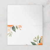 Placement Carte de table de mariage floral Aperol Spritz (Extérieur déplié)
