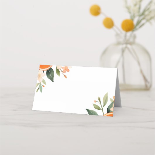 Placement Carte de table de mariage floral Aperol Spritz (Devant)