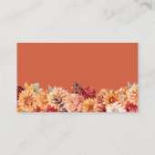 Placement Carte de table de mariage floral automnal (Dos)