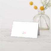Placement Carte de table de mariage florale blanche simple (Dos)