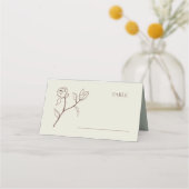 Placement Carte de table de mariage florale bohème (Devant)