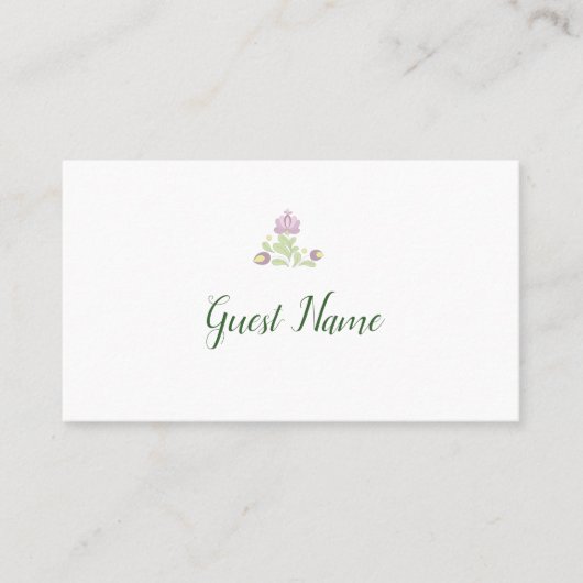 Placement Carte de table de mariage florale folklorique pers (Devant)