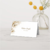 Placement Carte de table de mariage florale neutre rustique (Dos)