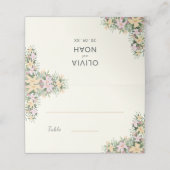 Placement Carte de table de mariage florale - style boho (Extérieur déplié)